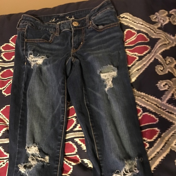 American Eagle Ripped Skinny Jean Jeggings - Picture 2 of 7
